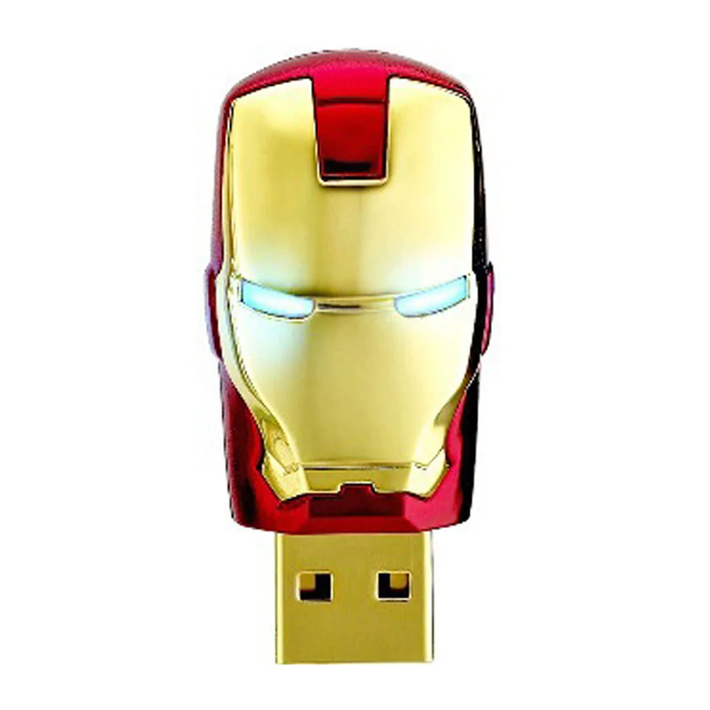 Флешка Металлическая Железный человек Iron Man MARK III R7 золотая/красная 64 Гб - фото 3