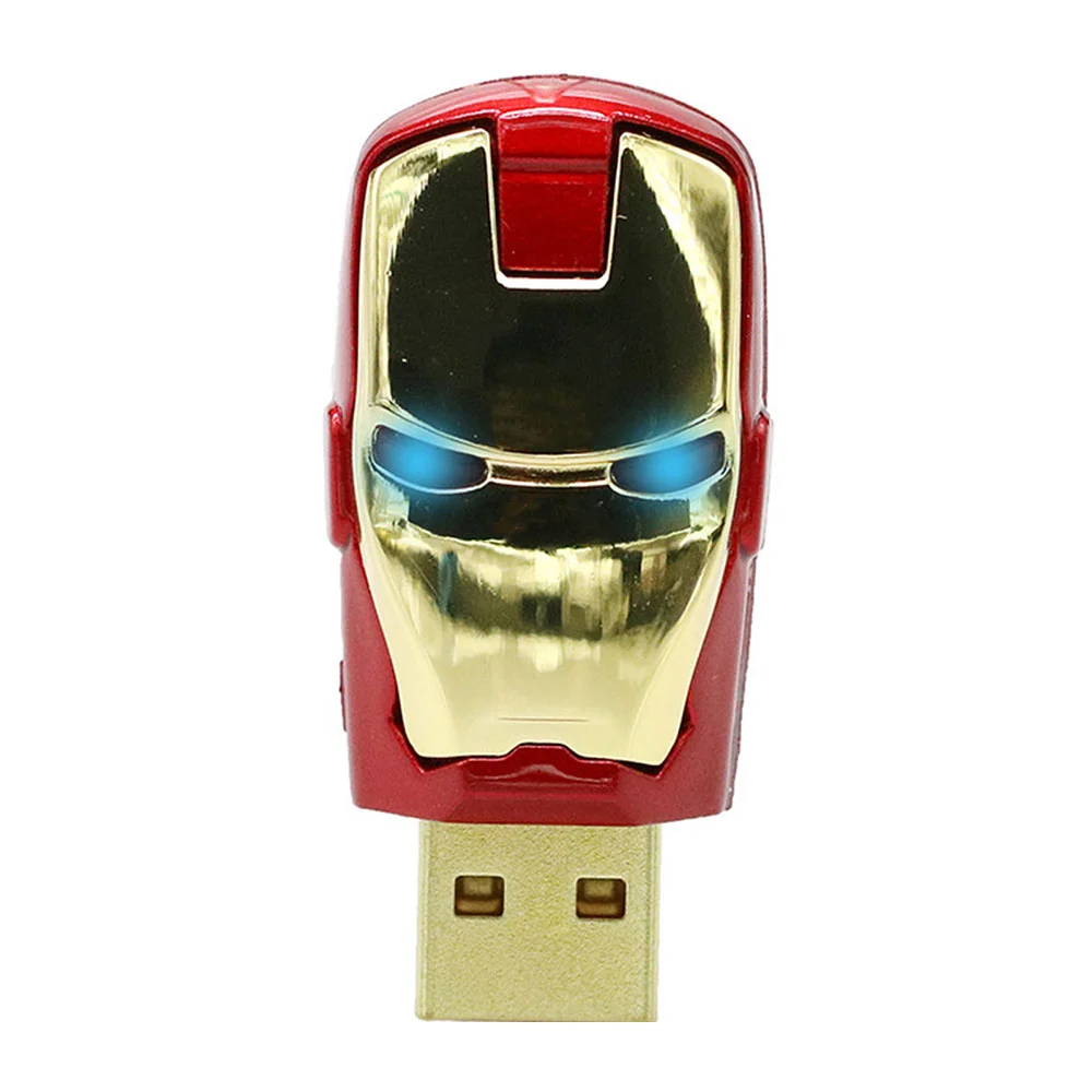 Флешка Металлическая Железный человек Iron Man MARK III R7 золотая/красная 2 Гб - фото 1