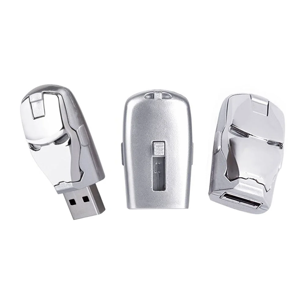 Флешка Металлическая Железный человек Iron Man MARK VII R7 серебряная 8 Гб - фото 9