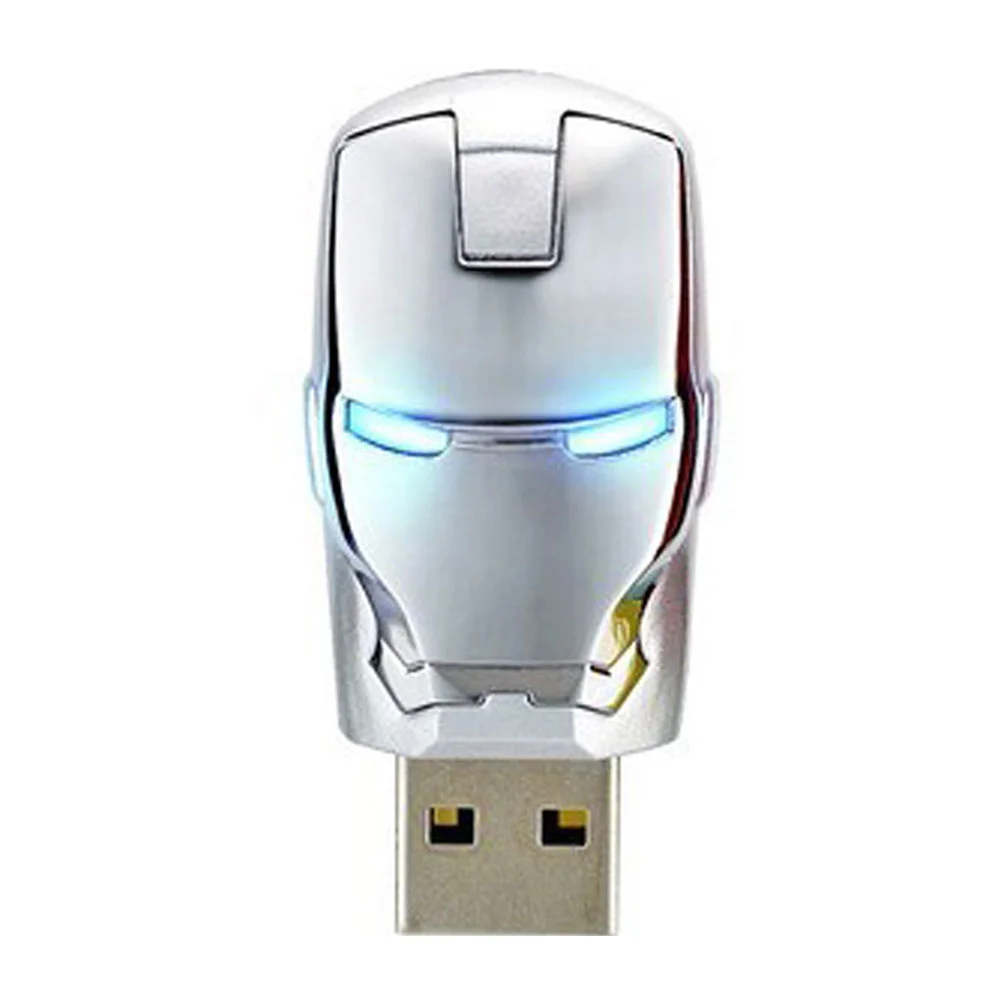Флешка Металлическая Железный человек Iron Man MARK VII R7 серебряная 64 Гб - фото 1
