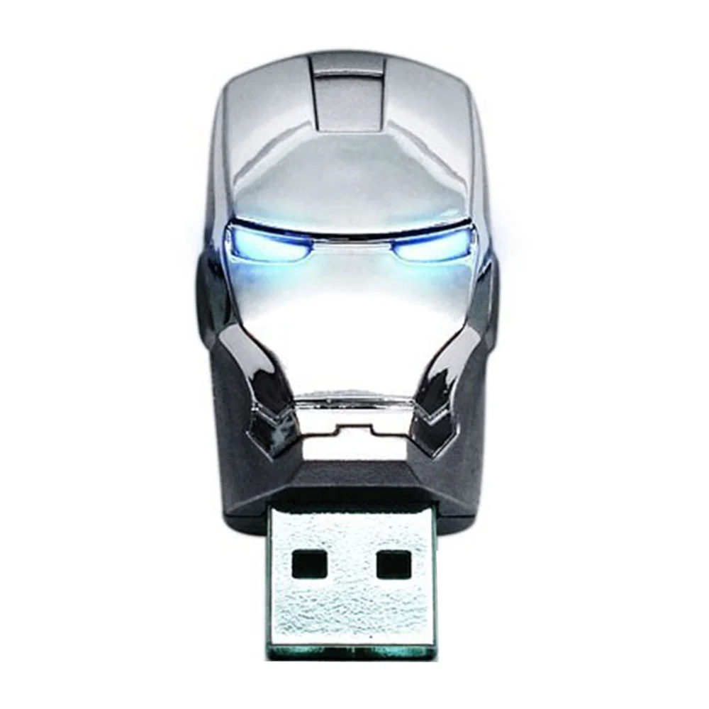 Флешка Металлическая Железный человек Iron Man MARK VII R7 серебряная 2 Гб - фото 3