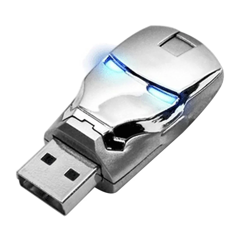 Флешка Металлическая Железный человек "Iron Man MARK VII" R7 серебряная 256 Гб - фото 4