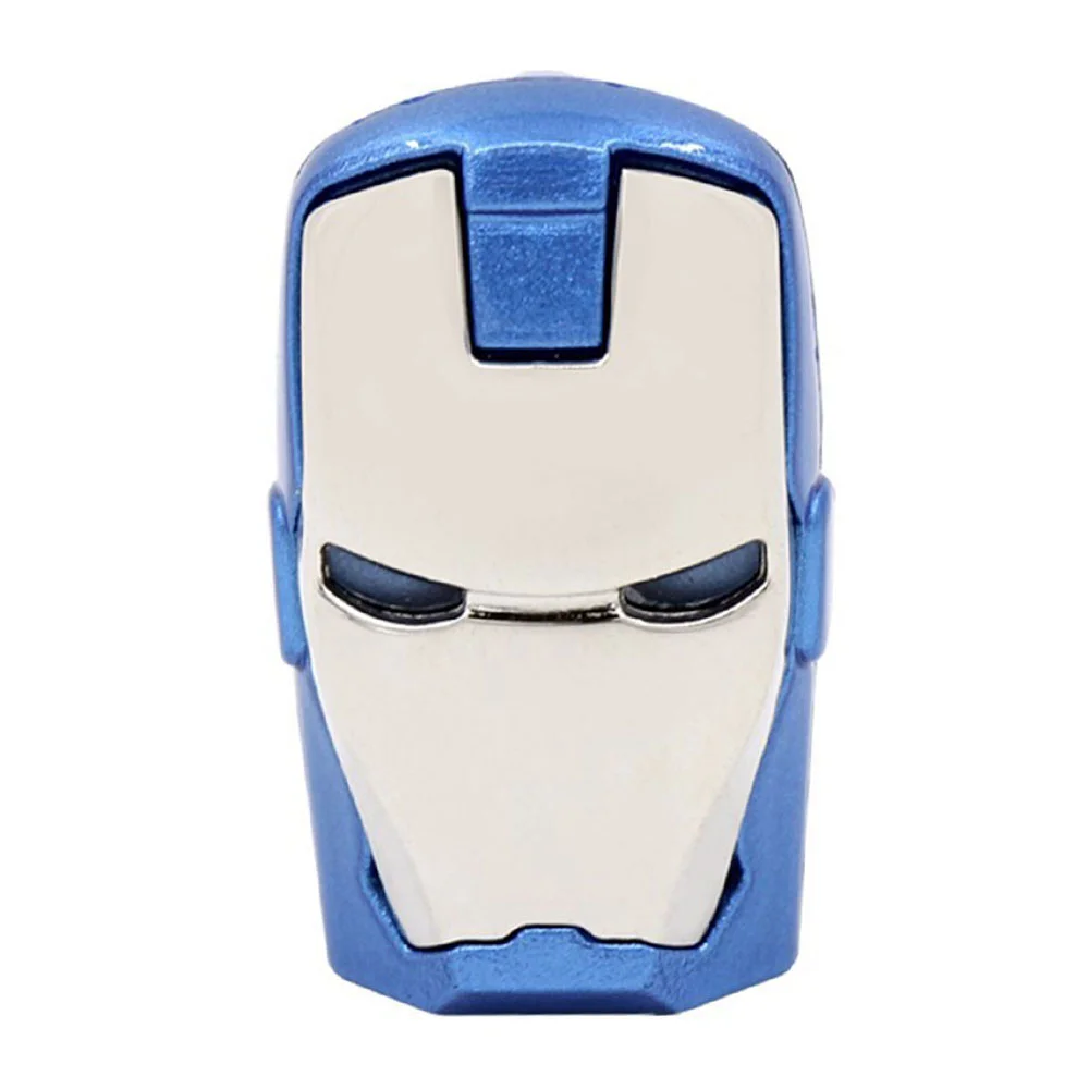 Флешка Металлическая Маска Железный человек Iron Man Arctic Armor R7 синяя 16 Гб - фото 7