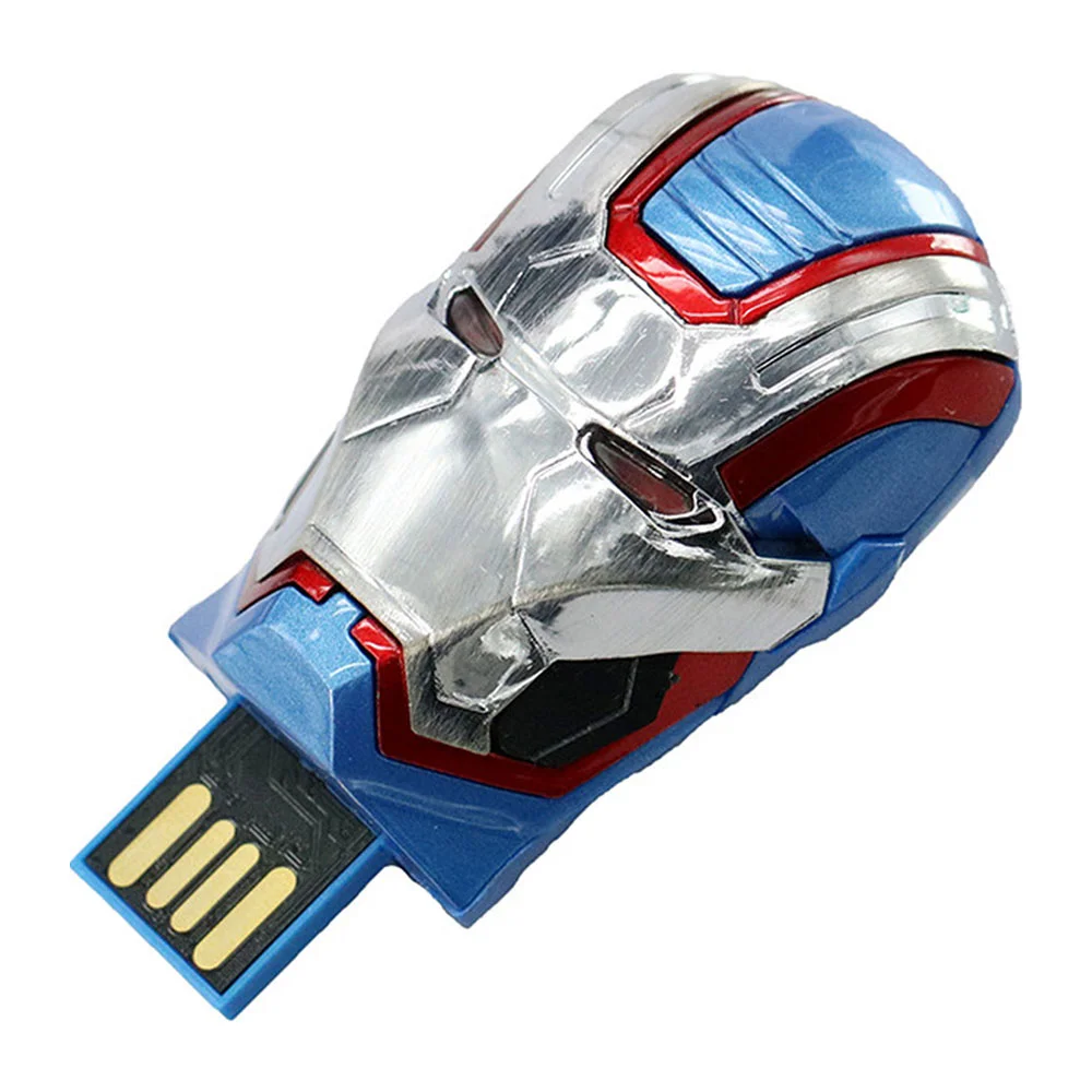 Флешка Металлическая Маска Железный патриот Iron Patriot R7 синяя/красная 8 Гб - фото 7