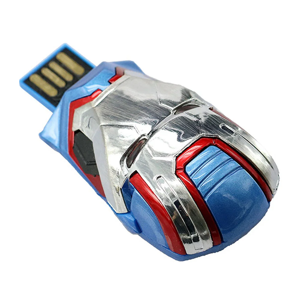 Флешка Металлическая Маска Железный патриот Iron Patriot R7 синяя/красная 1 Гб - фото 4