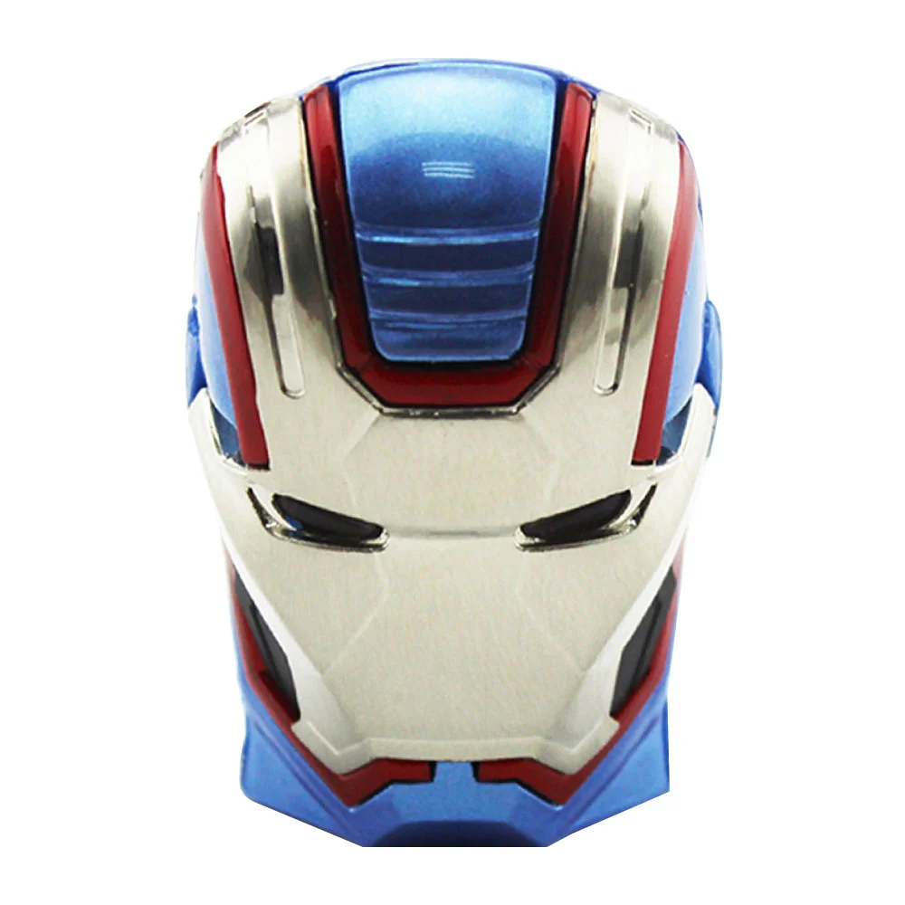 Флешка Металлическая Маска Железный патриот Iron Patriot R7 синяя/красная 512 Гб - фото 8