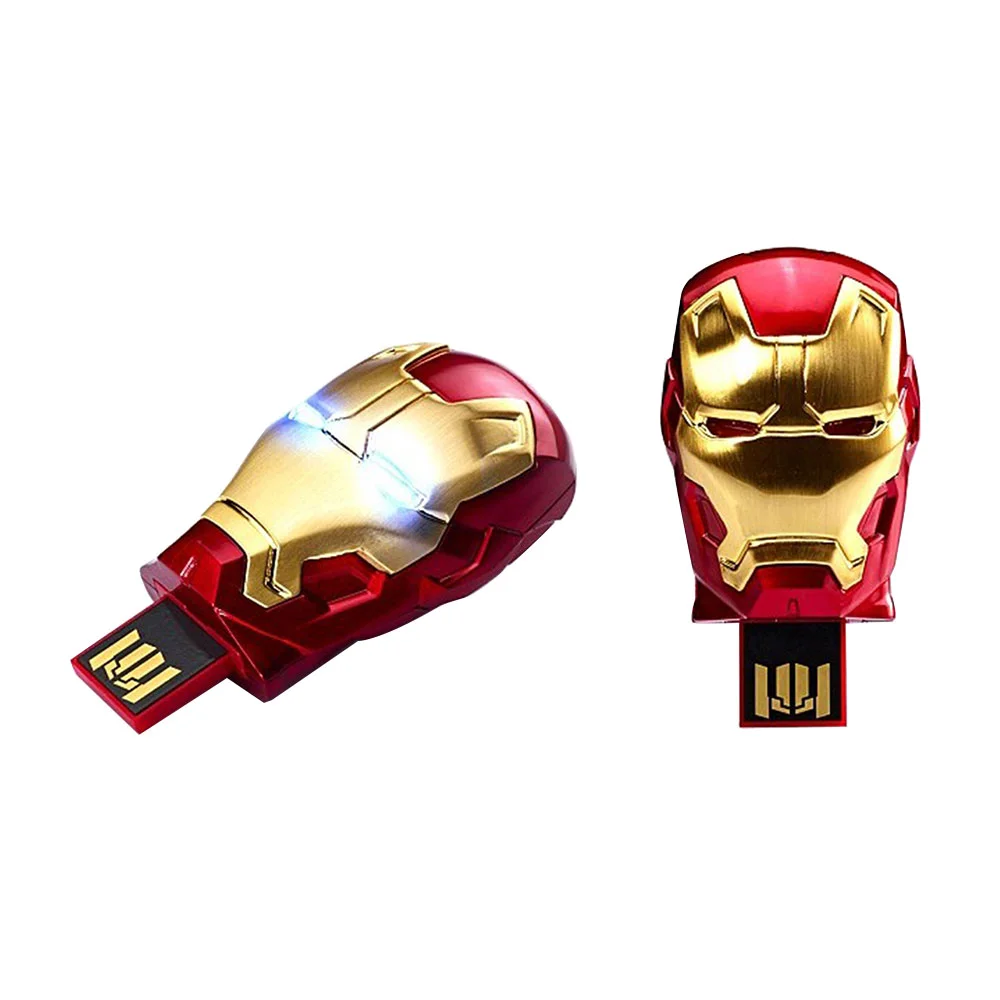 Флешка Металлическая Железный человек Iron Man MARK IV R7 золотая/красная 1 Гб - фото 9