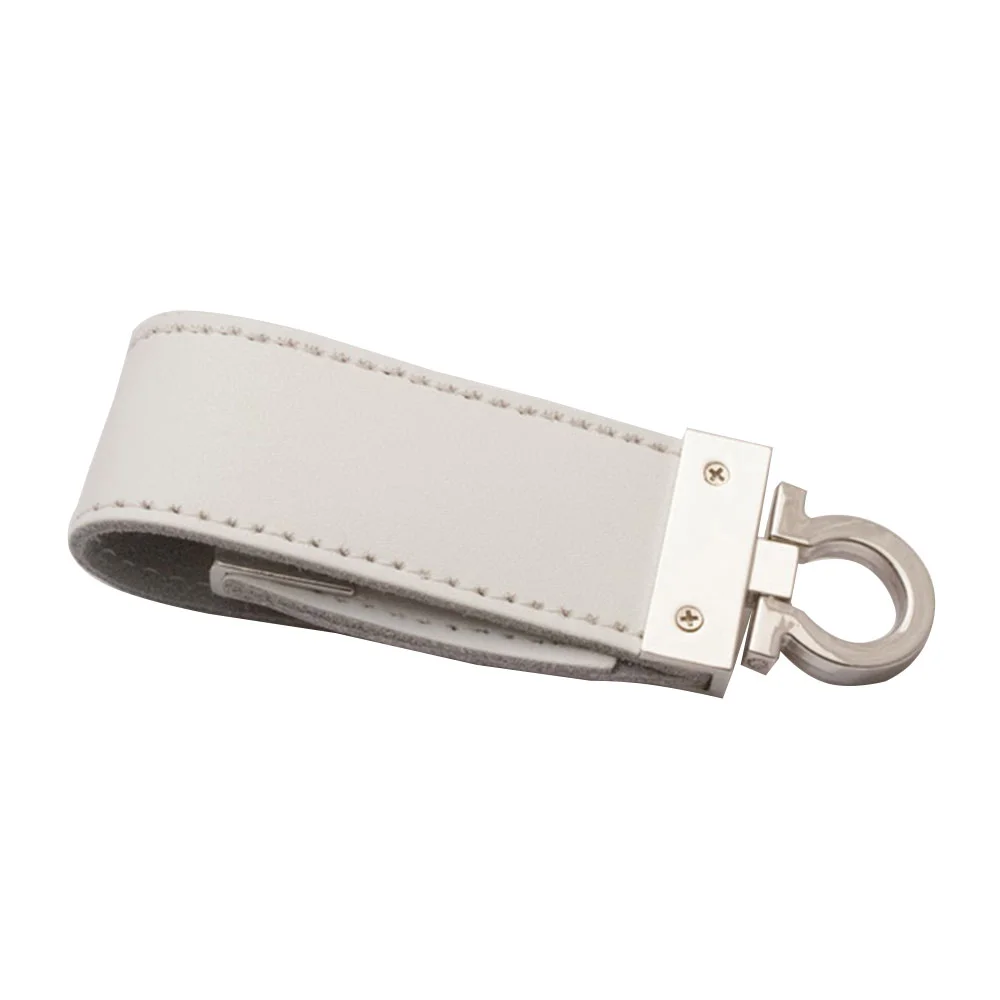 Флешка Кожаная Меристос Meristos N8 белый 8 Гб - фото 3
