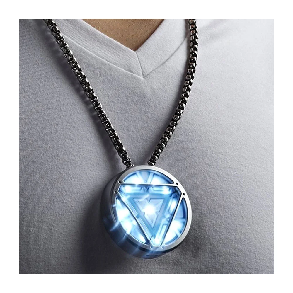 Флешка Металлическая Реактор Железного человека Arc Reactor Iron Man R9 серебряный 32 Гб Голубой - фото 8