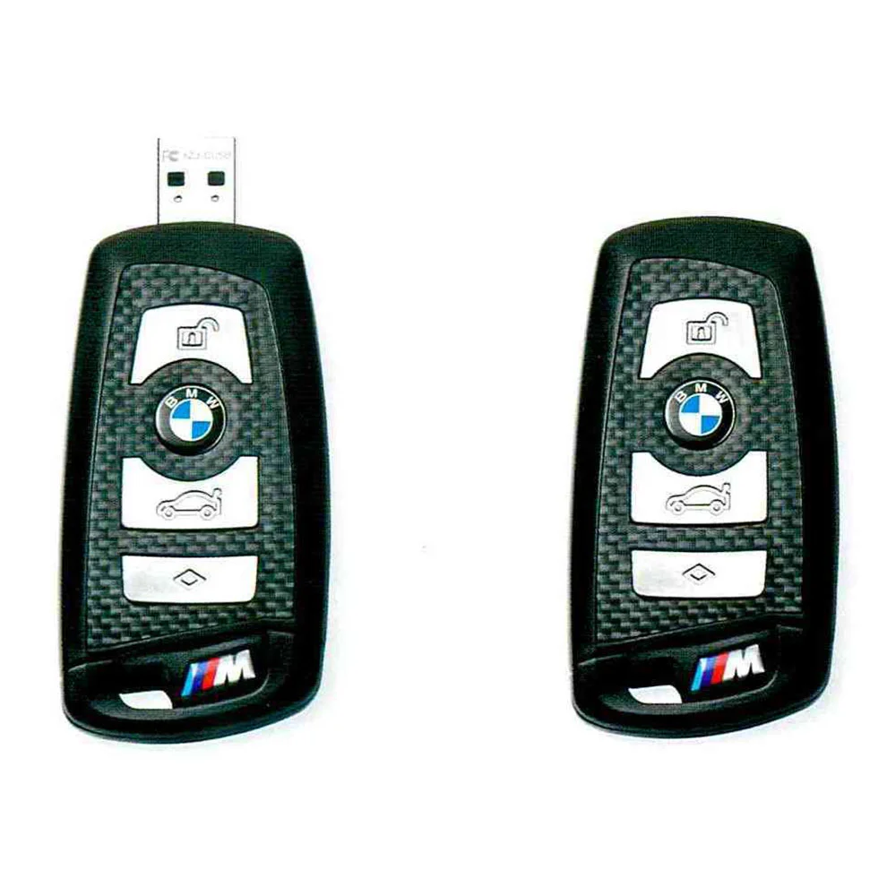Флешка Карбоновая Автомобильный ключ БМВ BMW M Car Key L10 черный 128 Гб - фото 7