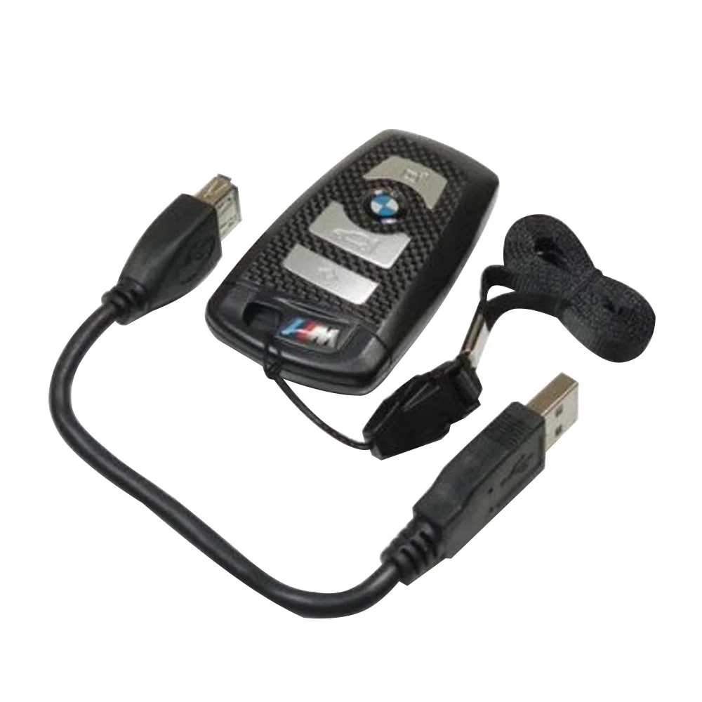 Флешка Карбоновая Автомобильный ключ БМВ BMW M Car Key L10 черный 64 Гб - фото 9