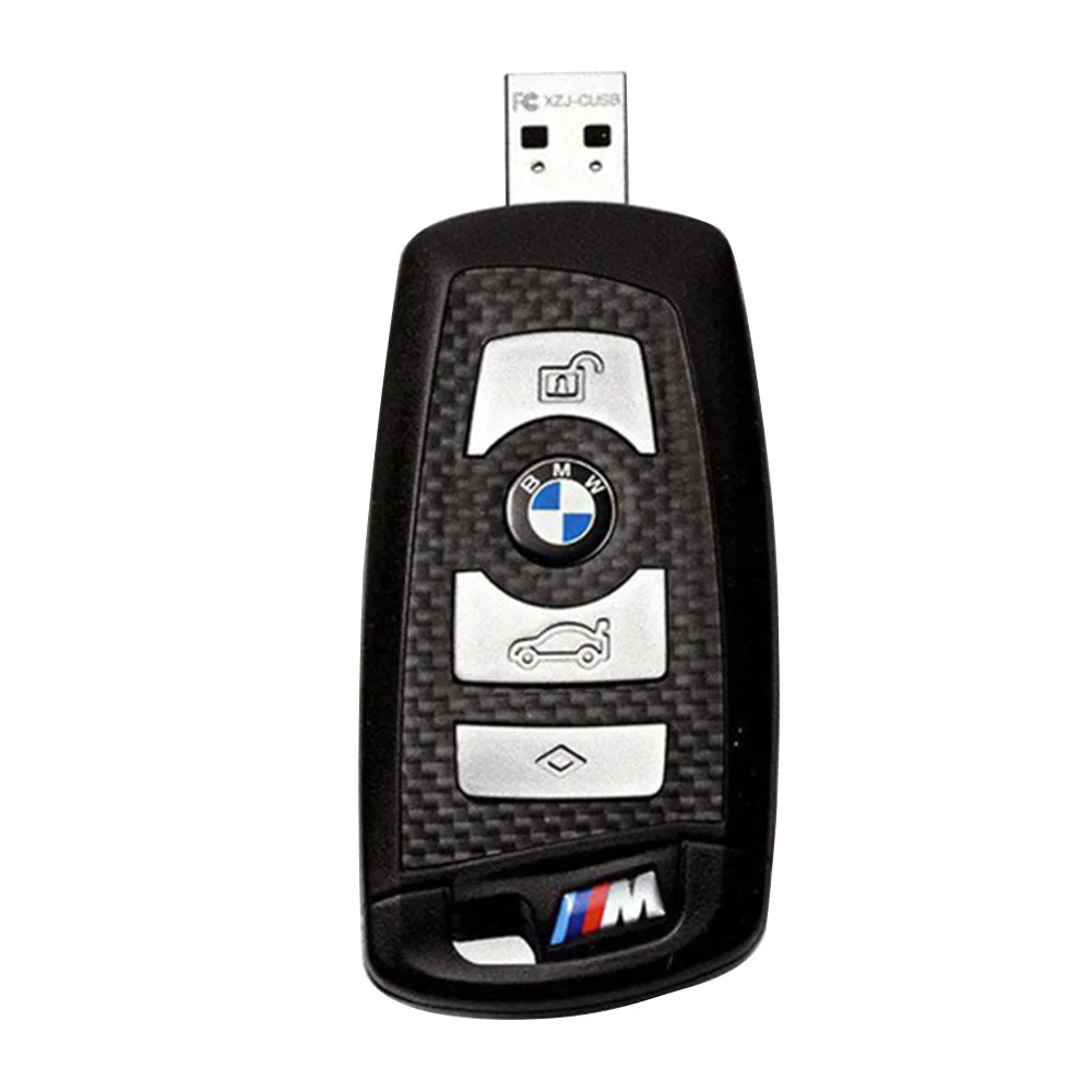 Флешка Карбоновая Автомобильный ключ БМВ BMW M Car Key L10 черный 16 Гб
