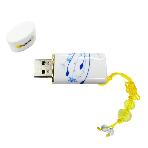 Флешка Фарфоровая Менос Menos Porcelain Z13 синяя 4 Гб - фото 8