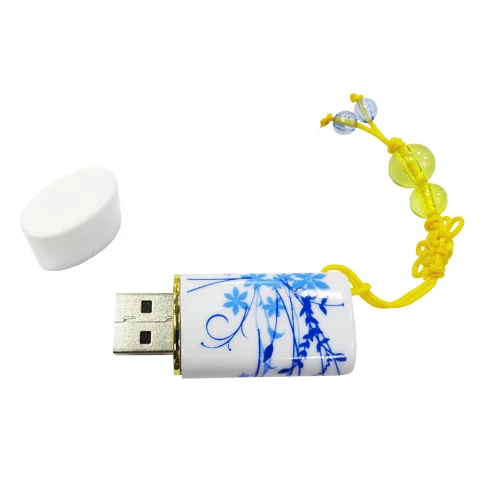 Флешка Фарфоровая Менос Menos Porcelain Z13 синяя 16 Гб - фото 4
