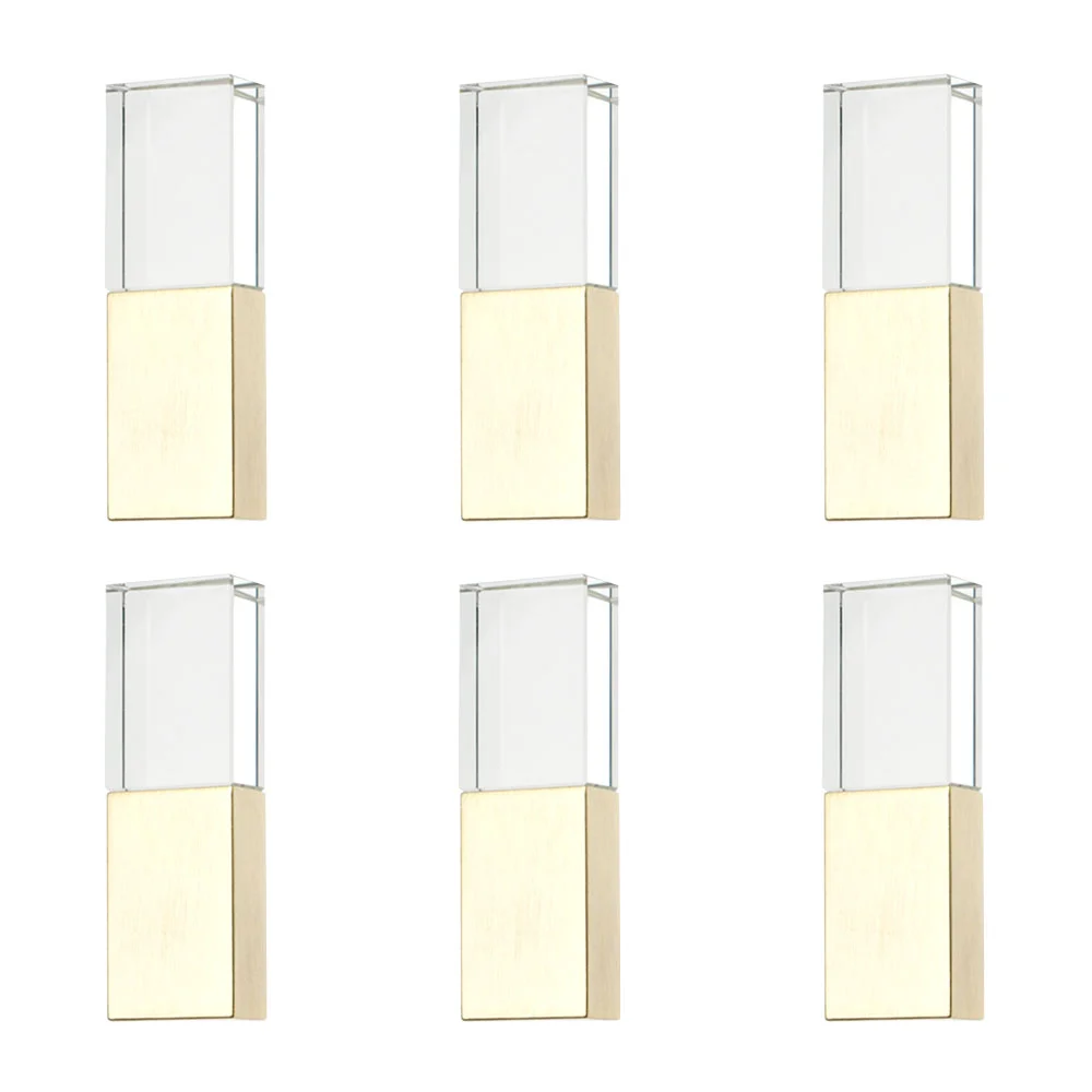 Флешка Стеклянная Кристалл Crystal Glass Metal W14 золотой матовый 32 Гб - фото 10