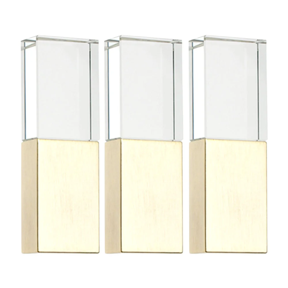 Флешка Стеклянная Кристалл \Crystal Glass Metal\ W14 золотой матовый 2 Гб - фото 8