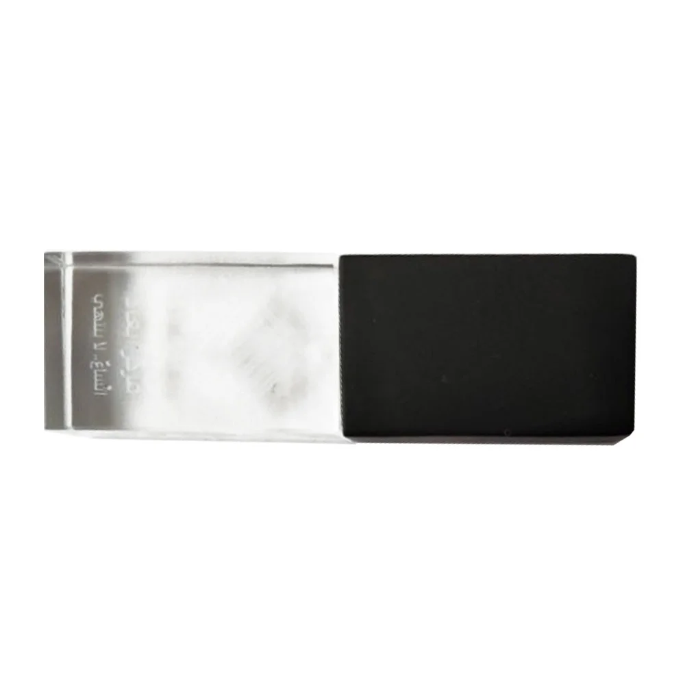 Флешка Стеклянная Кристалл Crystal Glass Metal W14 черный матовый 4 Гб Прозрачный - фото 7