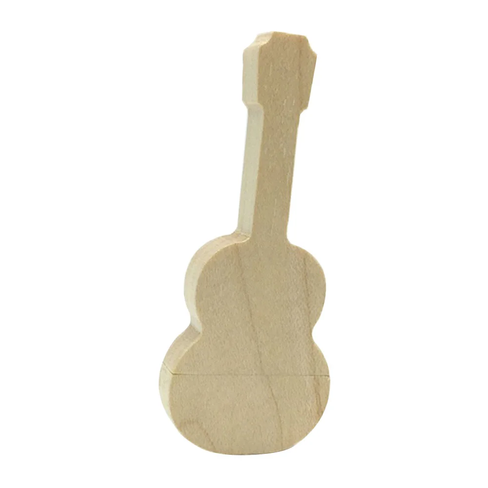 Флешка Деревянная Гитара Акустическая Guitar Acoustic F15 бежевый 2 Гб - фото 3