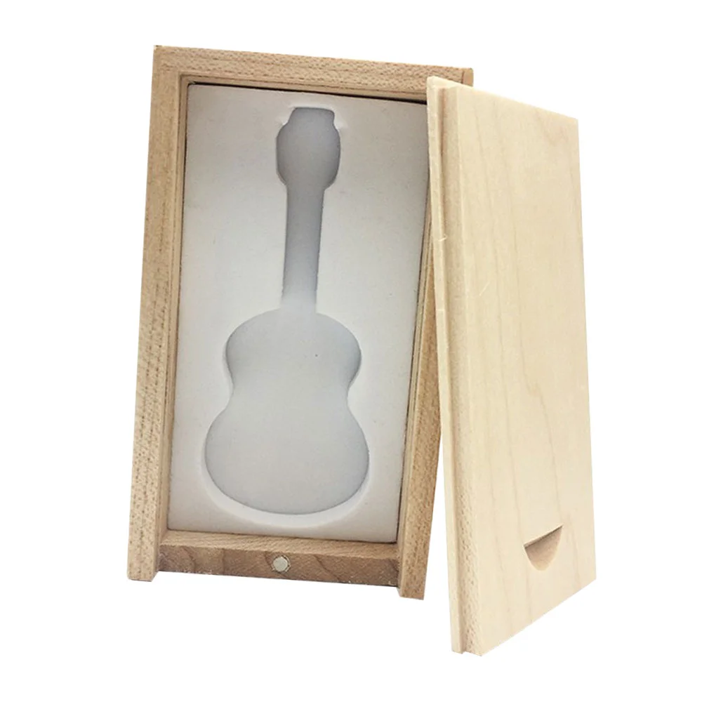 Флешка Деревянная Гитара Акустическая Guitar Acoustic F15 бежевый 8 Гб - фото 8