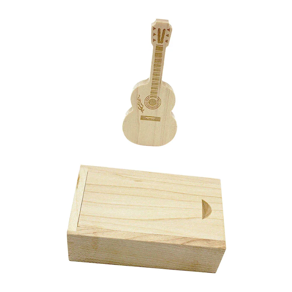 Флешка Деревянная Гитара Акустическая Guitar Acoustic F15 бежевый 32 Гб - фото 7