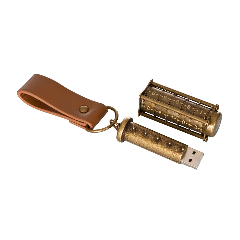 Флешка Металлическая Криптекс Cryptex R20 бронзовый 32 Гб - фото 3