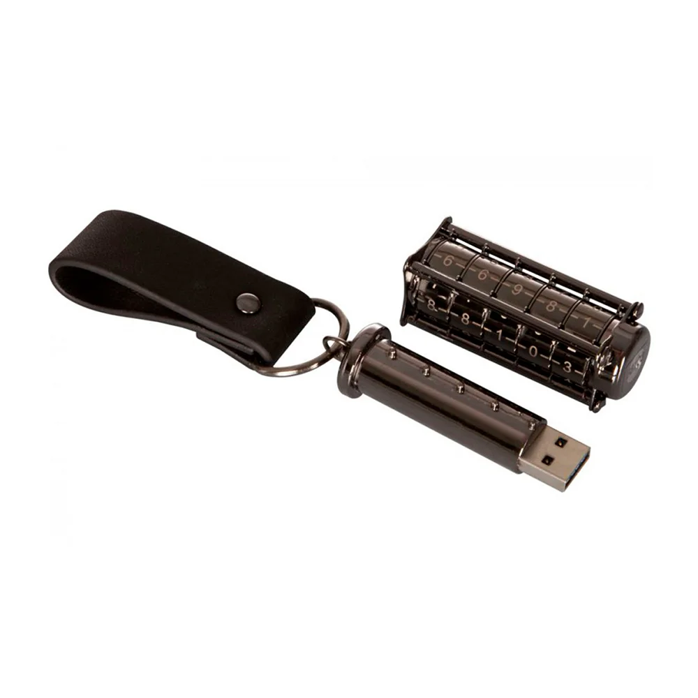 Флешка Металлическая Криптекс Cryptex R20 черный 16 Гб - фото 3