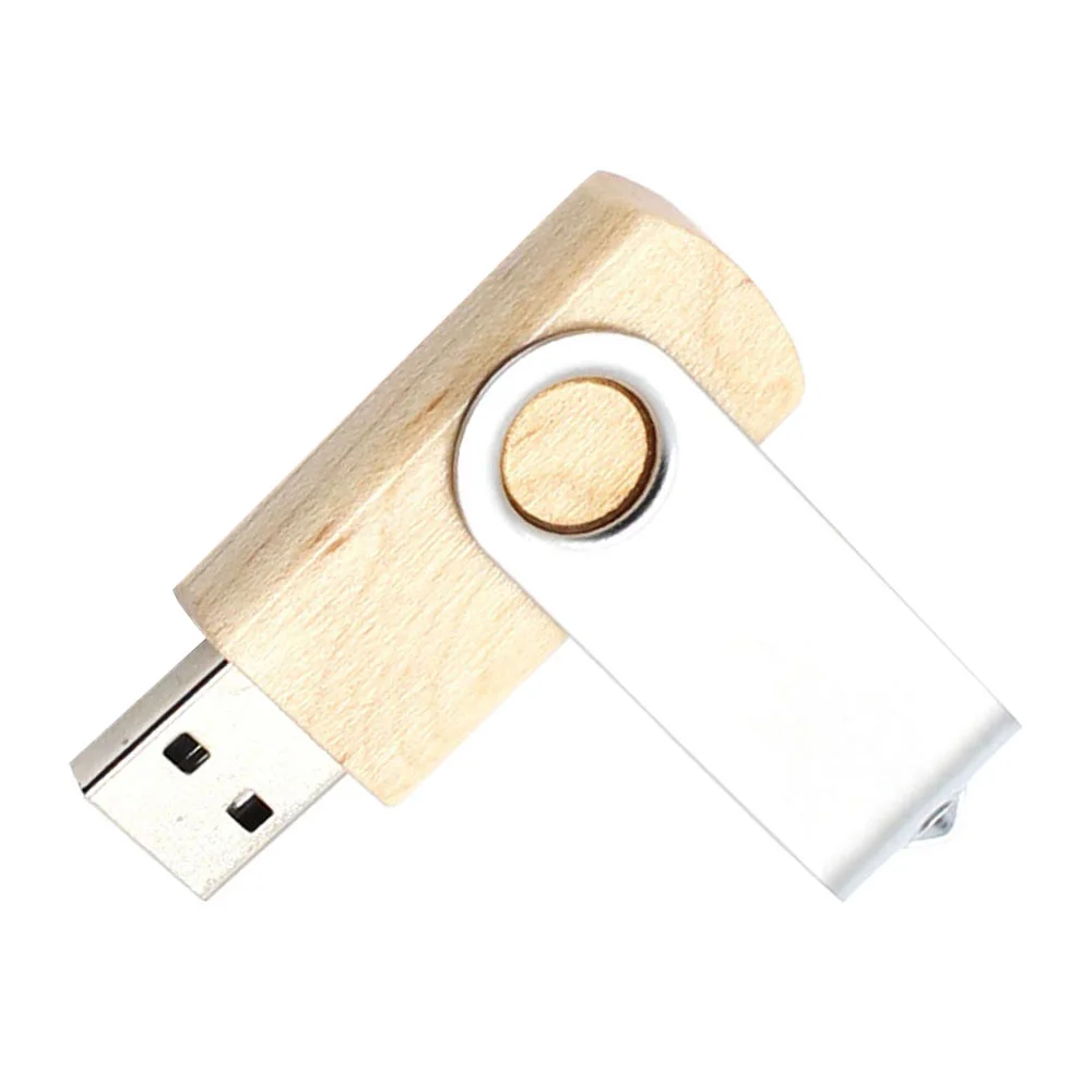 Флешка Деревянная Твистер Twister Wood F21 бежевый 8 Гб - фото 1