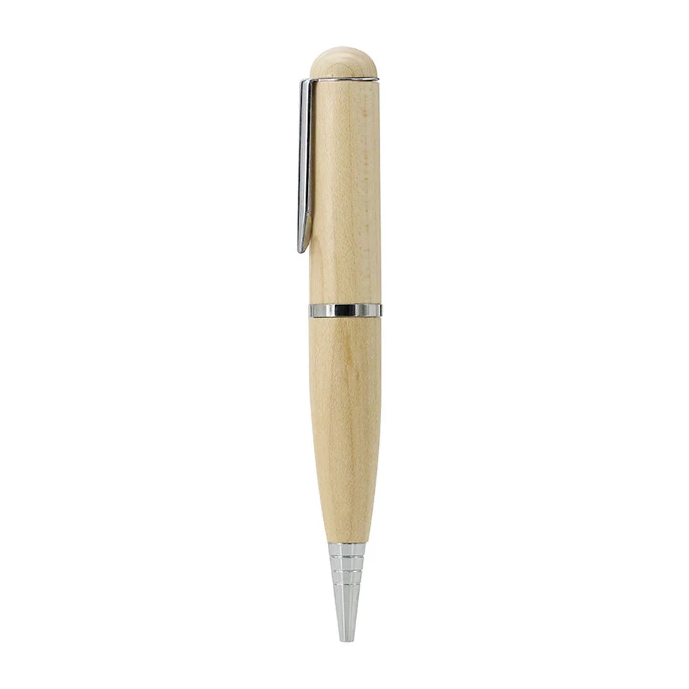 Флешка Деревянная Ручка Pen Wood F23 бежевая 8 Гб - фото 2