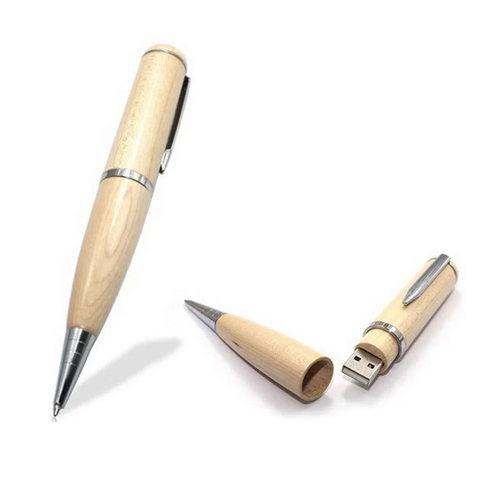 Флешка Деревянная Ручка Pen Wood F23 бежевая 32 Гб - фото 6