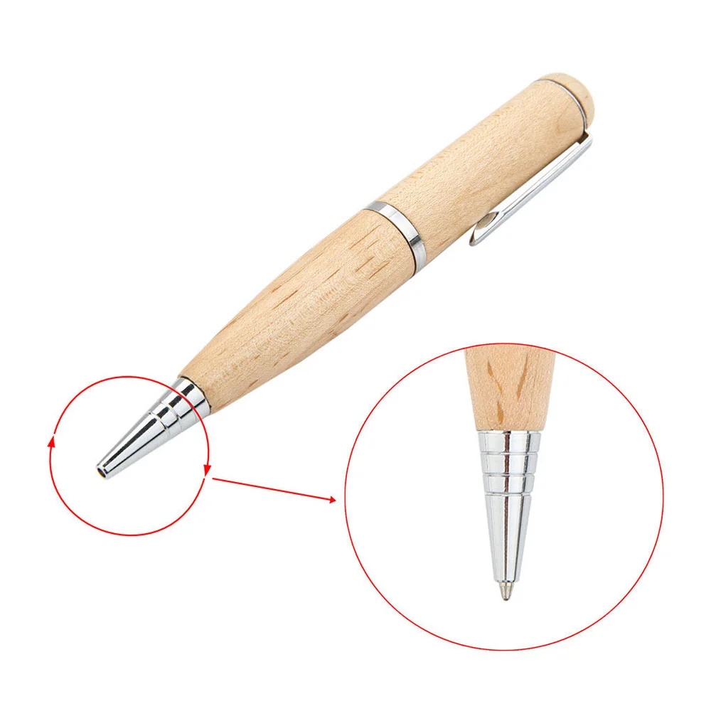 Флешка Деревянная Ручка Pen Wood F23 бежевая 256 Гб - фото 7