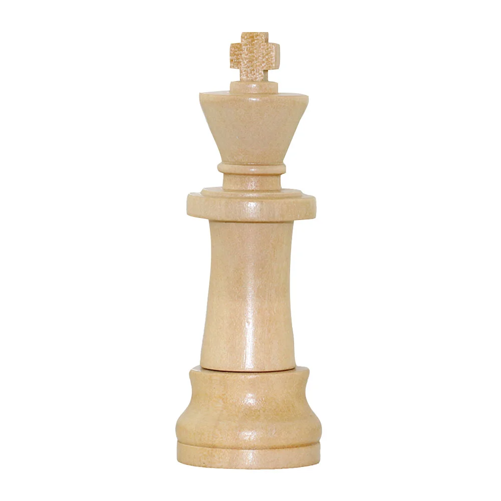 Флешка Деревянная Шахматы Король Chess King F25 белый 64 Гб - фото 1