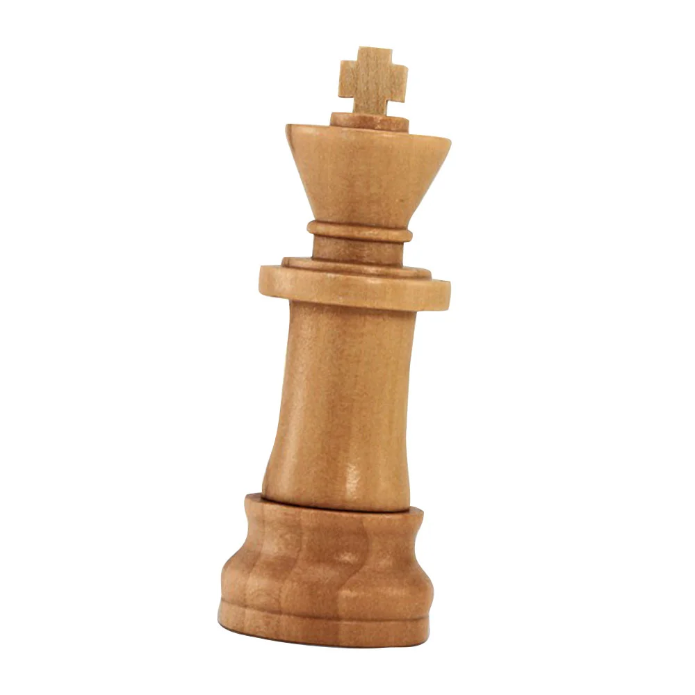 Флешка Деревянная Шахматы Король Chess King F25 белый 1 Гб - фото 10