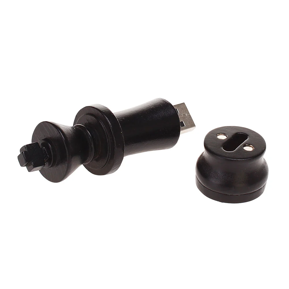 Флешка Деревянная Шахматы Король "Chess King" F25 черный 512 Гб - фото 7