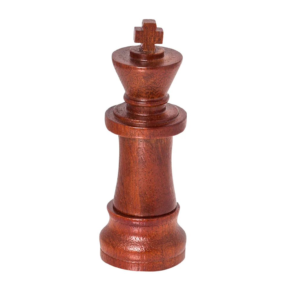 Флешка Деревянная Шахматы Король Chess King F25 красный 64 Гб - фото 1