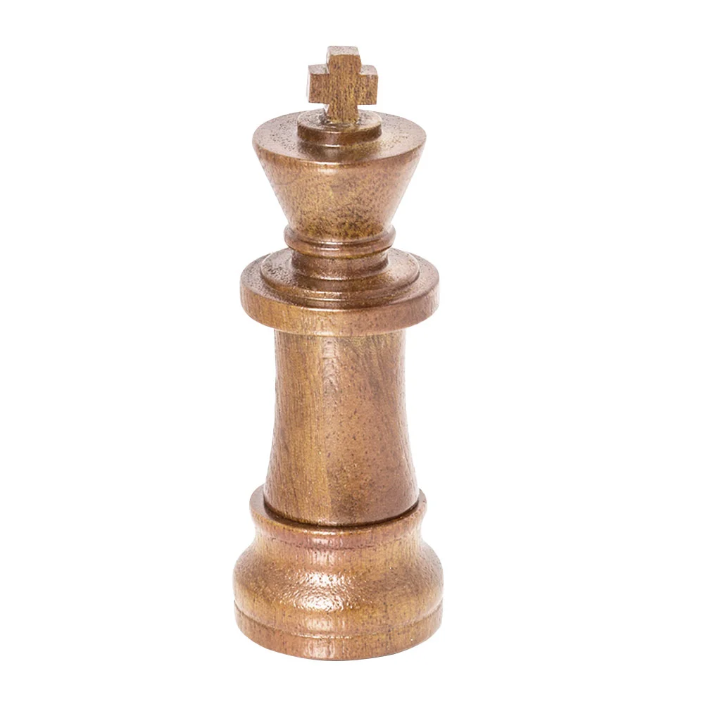 Флешка Деревянная Шахматы Король Chess King F25 бронзовый 64 Гб - фото 1