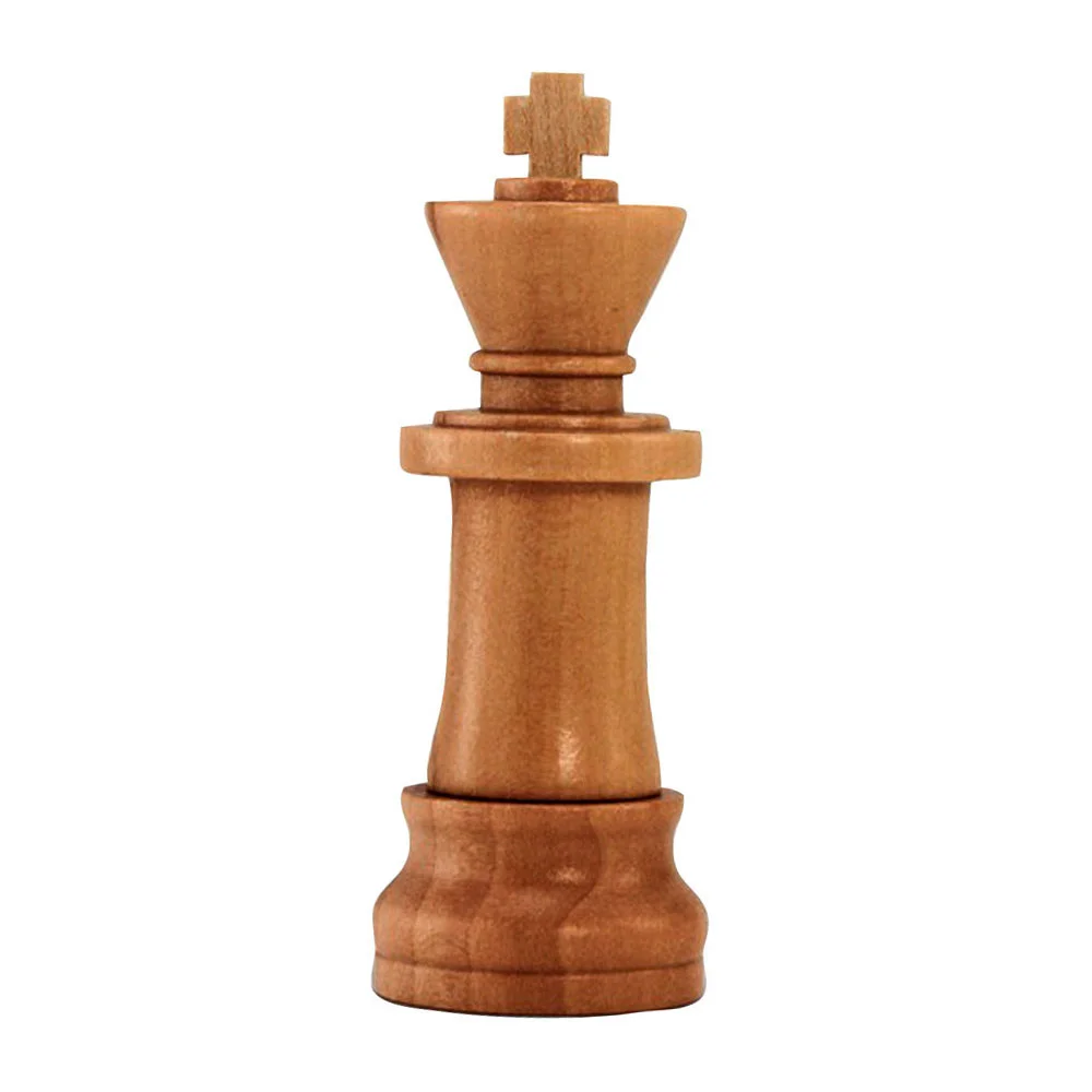 Флешка Деревянная Шахматы Король Chess King F25 бежевый 4 Гб - фото 1