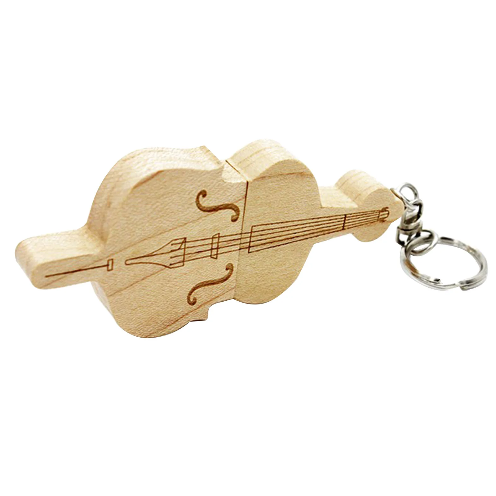 Флешка Деревянная Скрипка Violin Wood F26 бежевая 8 Гб - фото 10