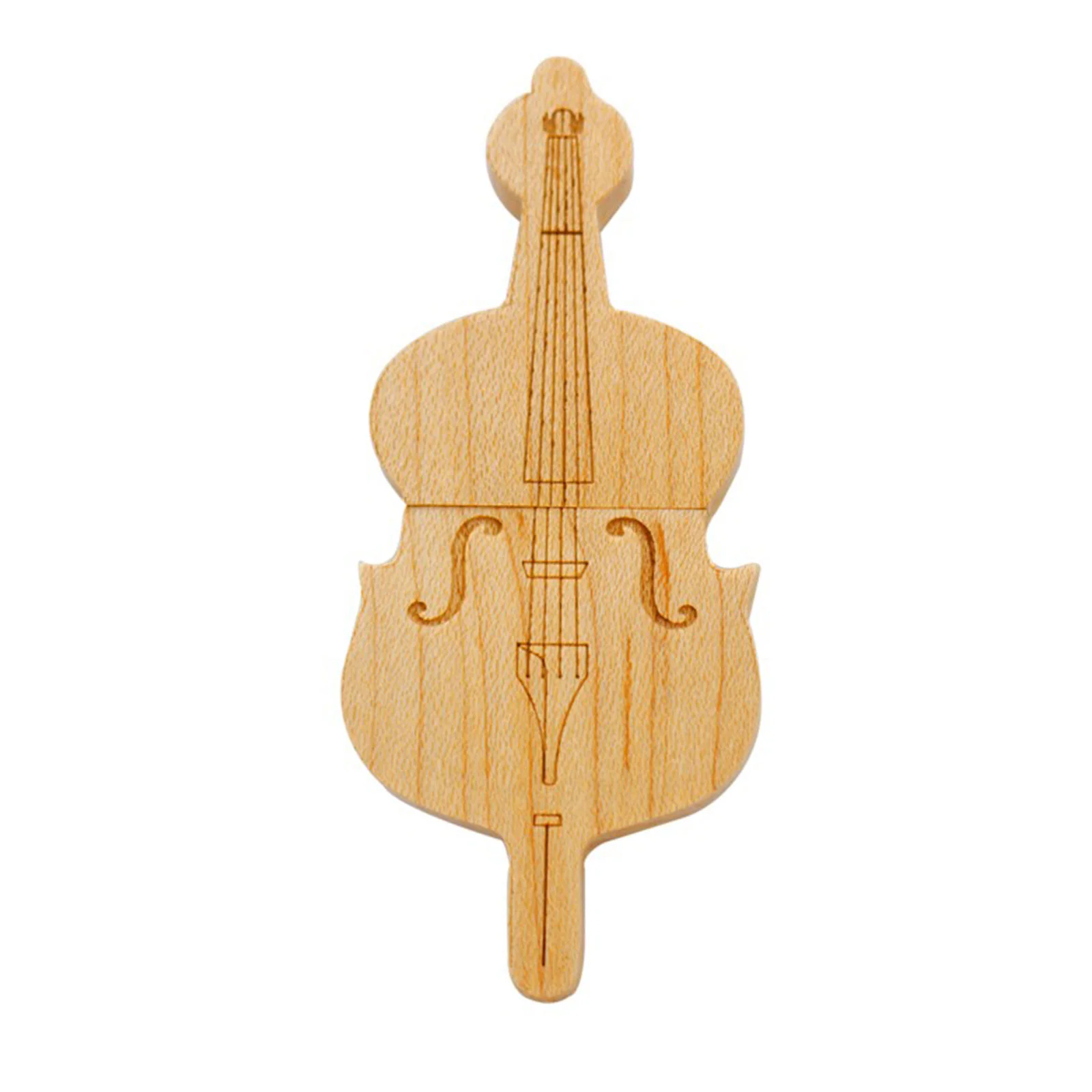 Флешка Деревянная Скрипка \Violin Wood\ F26 бежевая 16 Гб - фото 3