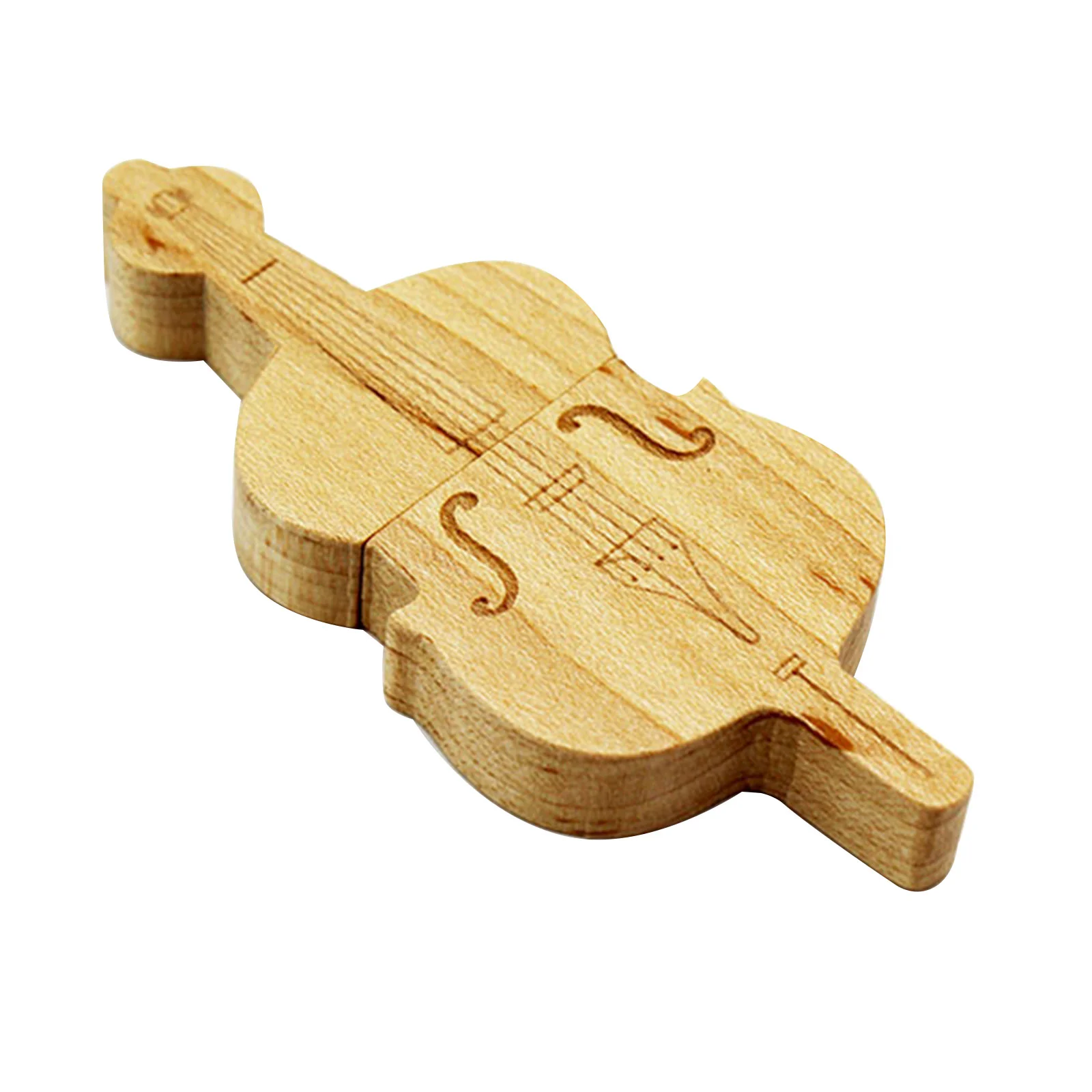 Флешка Деревянная Скрипка Violin Wood F26 бежевая 32 Гб - фото 7
