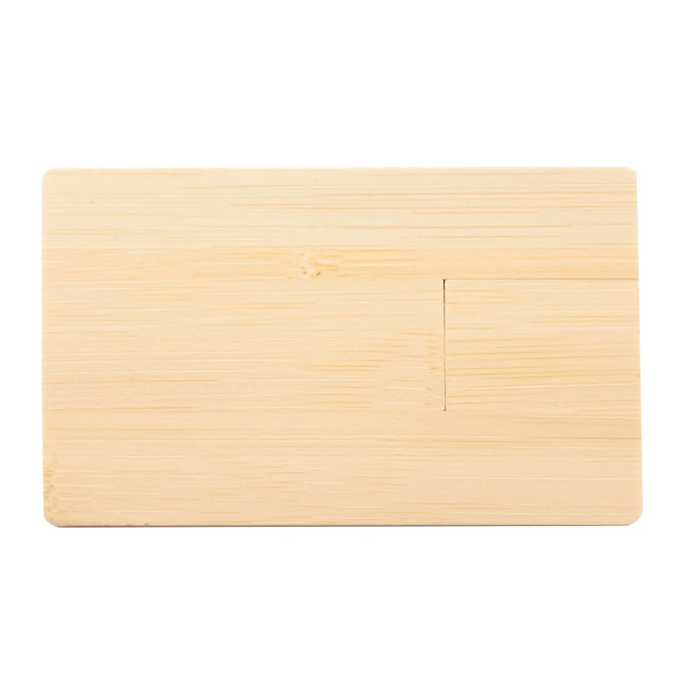 Флешка Деревянная Визитка Card Wood F27 желтый 8 Гб - фото 7