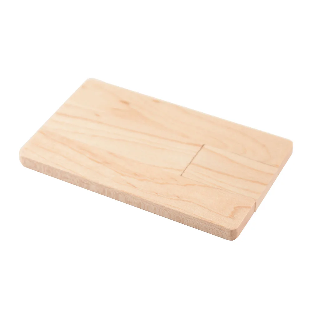 Флешка Деревянная Визитка Card Wood F27 бежевый 32 Гб - фото 5
