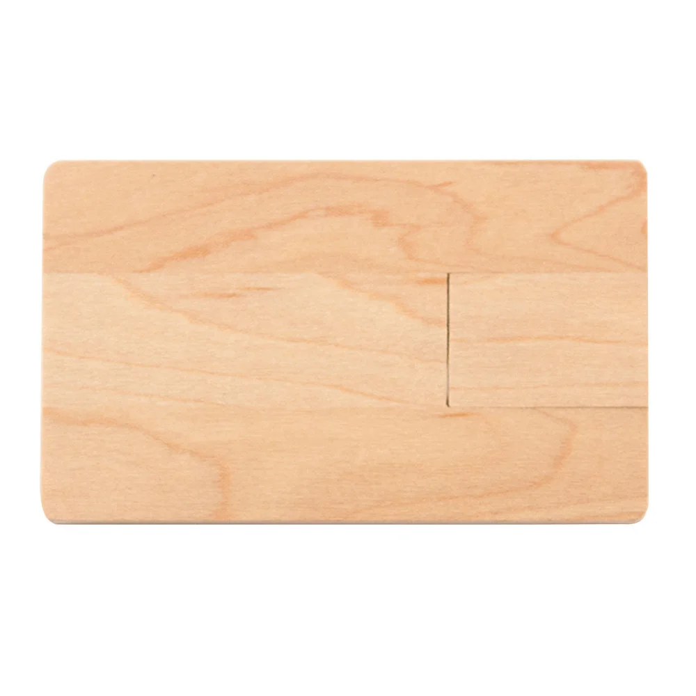 Флешка Деревянная Визитка Card Wood F27 бежевый 64 Гб - фото 8