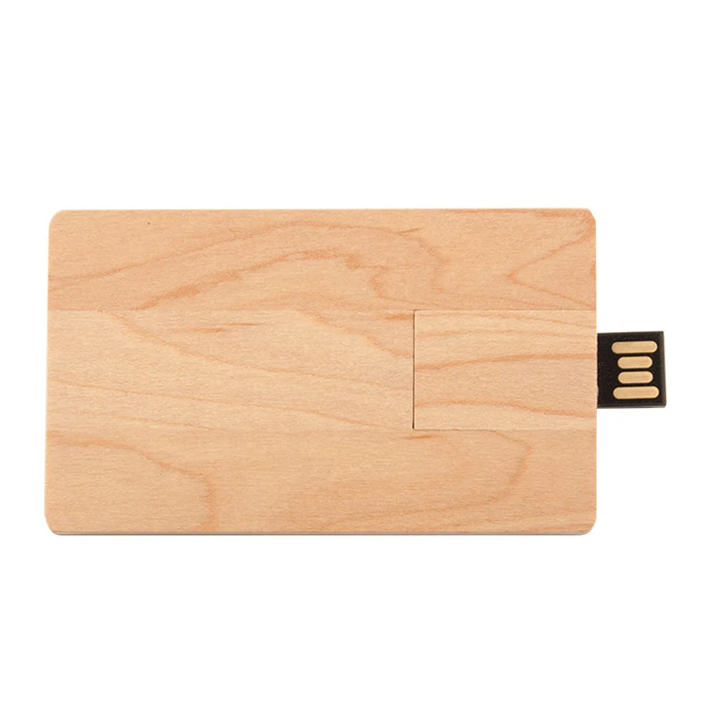 Флешка Деревянная Визитка Card Wood F27 бежевый 512 Гб - фото 7