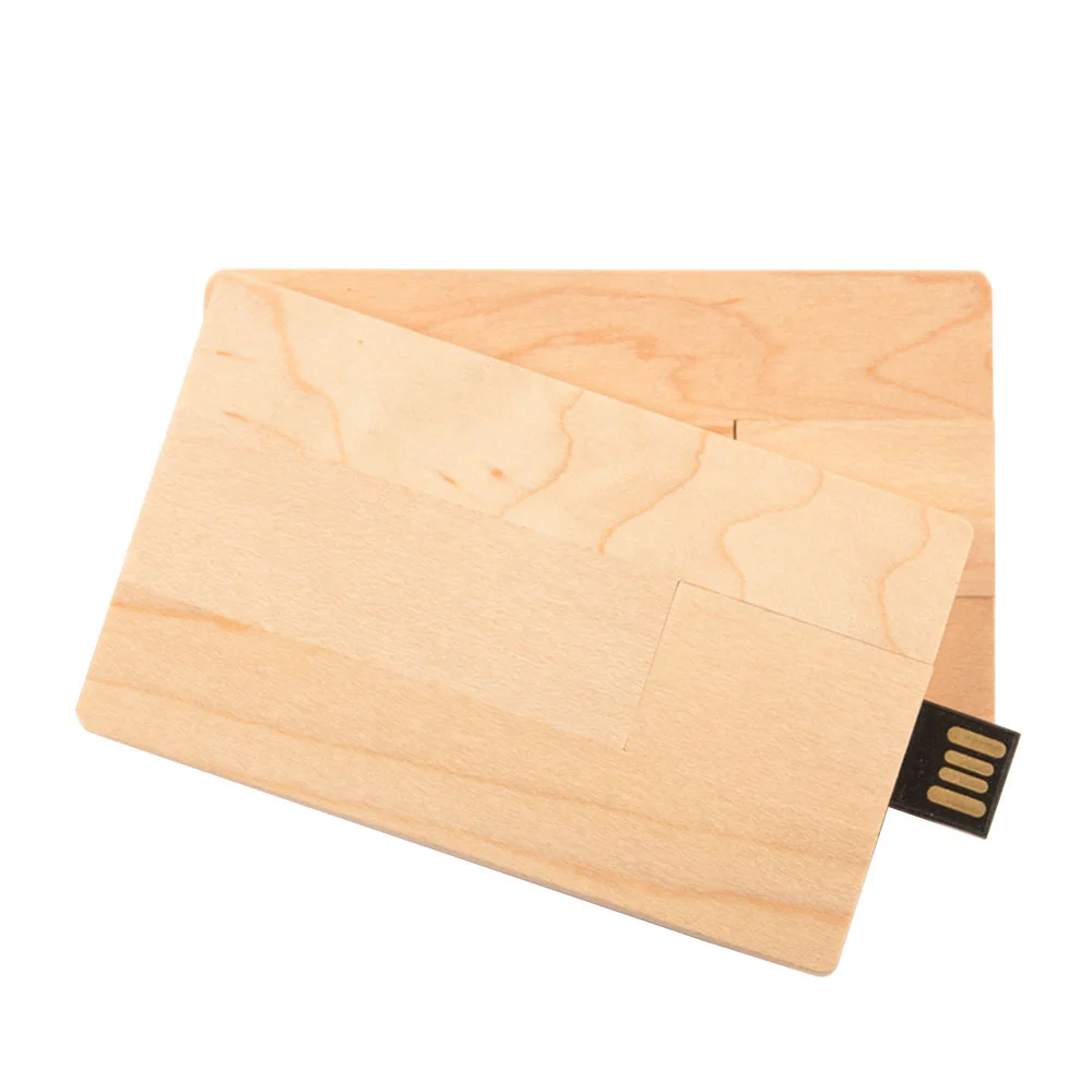 Флешка Деревянная Визитка Card Wood F27 бежевый 512 Гб - фото 9