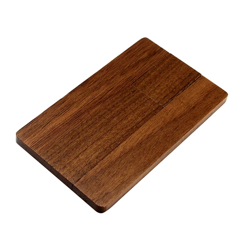 Флешка Деревянная Визитка Card Wood F27 коричневый 256 Гб - фото 5