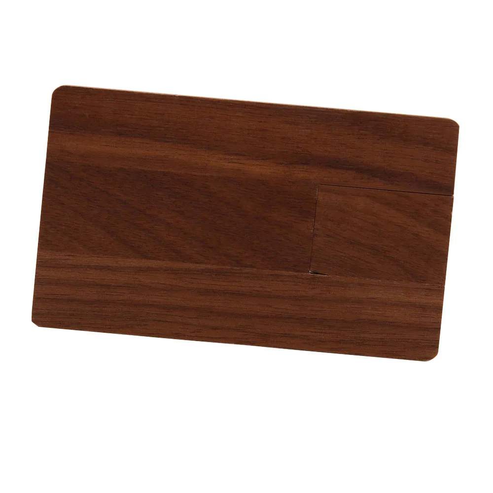 Флешка Деревянная Визитка Card Wood F27 коричневый 512 Гб - фото 4