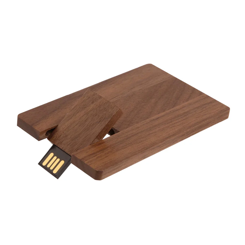 Флешка Деревянная Визитка Card Wood F27 коричневый 512 Гб - фото 6