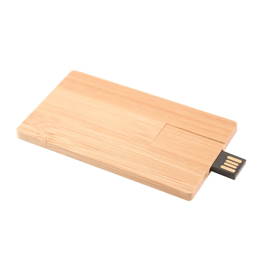 Флешка Деревянная Визитка Card Wood F27 оранжевый 16 Гб - фото 5