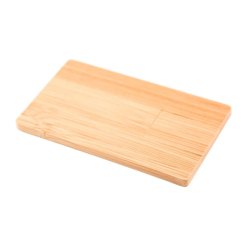 Флешка Деревянная Визитка Card Wood F27 оранжевый 32 Гб - фото 4