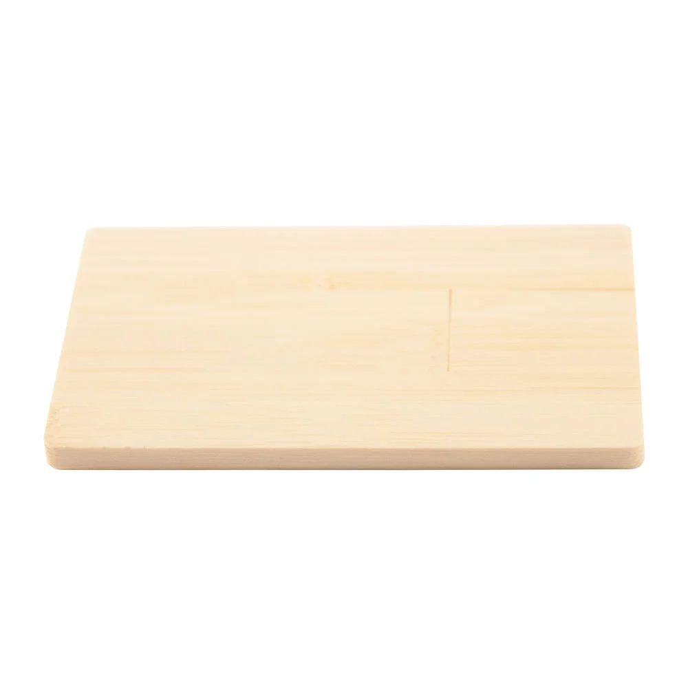 Флешка Деревянная Визитка Card Wood F27 желтый 16 Гб - фото 2